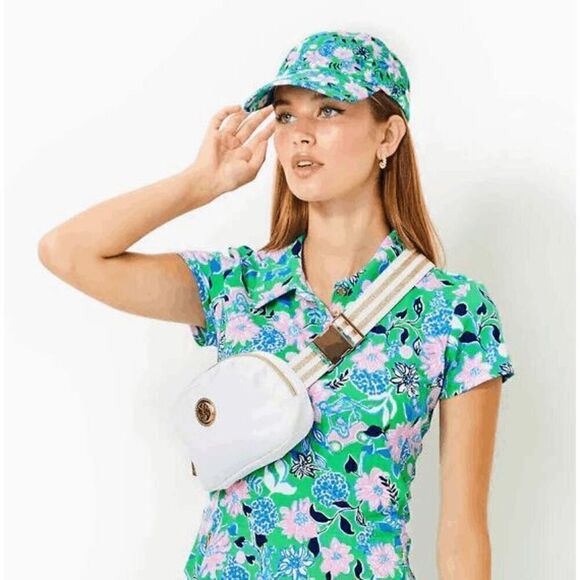 ☀🌴🏌 NWT LILLY PULITZER Women’s Run Around Hat Floral Print Spearmint Golf - Picture 4 of 12
